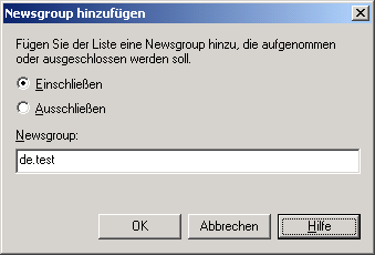 Newsgroup hinzuf&uuml;gen